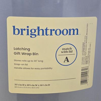 Latching Gift Wrap Bin
