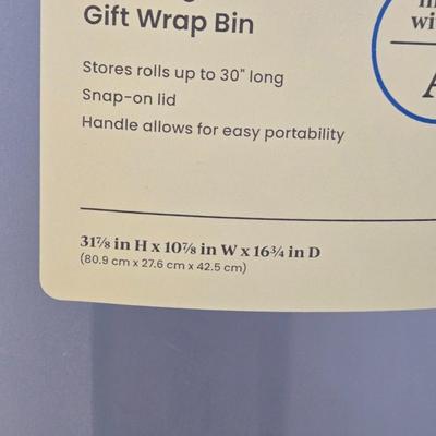 Latching Gift Wrap Bin