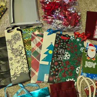 Large Lot of Christmas Gift Bags