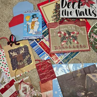 Large Lot of Christmas Gift Bags