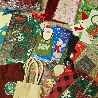 Large Lot of Christmas Gift Bags