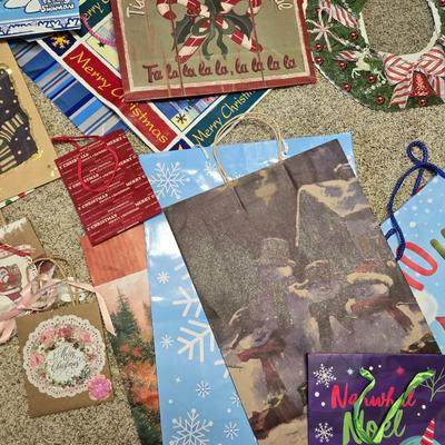 Large Lot of Christmas Gift Bags