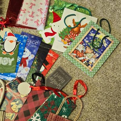 Large Lot of Christmas Gift Bags