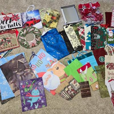 Large Lot of Christmas Gift Bags
