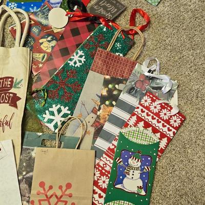 Large Lot of Christmas Gift Bags