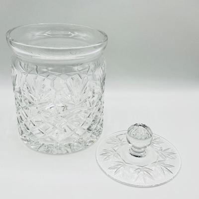 Pair (2) ~ Large 6" Crystal Biscuit Jars