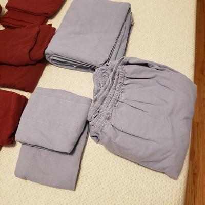 Sleep Number 360 Queen Bed Frame and Three Sets of Queen Flannel Sheets (P-KD)