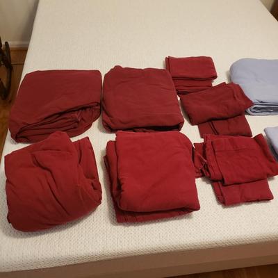 Sleep Number 360 Queen Bed Frame and Three Sets of Queen Flannel Sheets (P-KD)