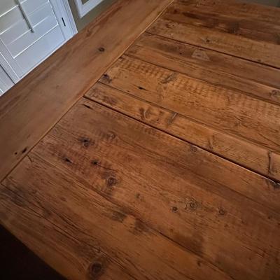 RESTORATION HARDWARE ~ Rustic Heavy Solid Wood Trestle Table ~ Excellent