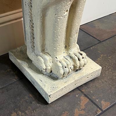Stone Style Winged Lion Beveled Glass Top Table ~ *Read Details