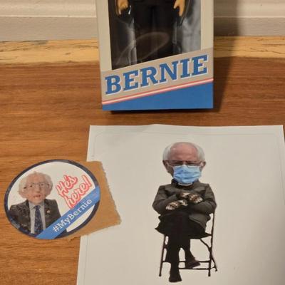 Collector's Bernie Figure & Stickers