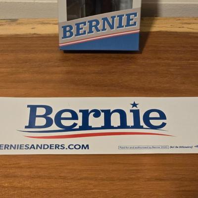 Bernie Figure & Bumper Sticker