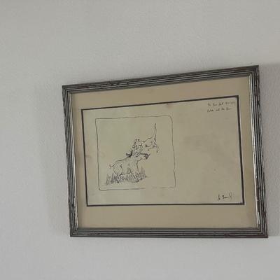 Original The Boar Hunt - Drawing # 1 by Alex Beard