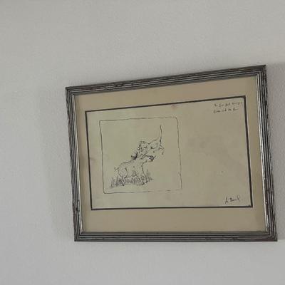 Original The Boar Hunt - Drawing # 1 by Alex Beard