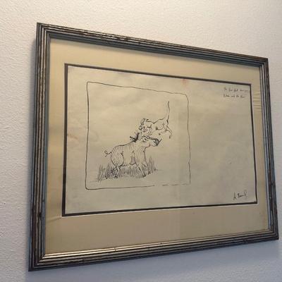 Original The Boar Hunt - Drawing # 1 by Alex Beard