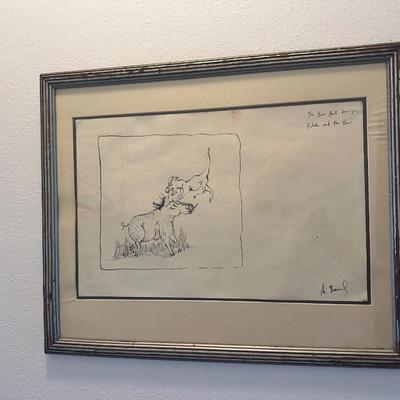Original The Boar Hunt - Drawing # 1 by Alex Beard