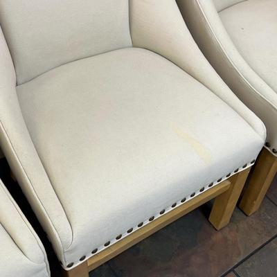 BERNHARDT ~ Six (6) Matching Upholstered Nail Head Trim Chairs ~ *Read Details