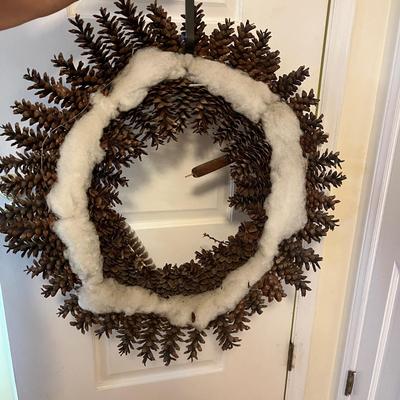 First Place NC State Fair Pine Cone Wreath (H-KD)