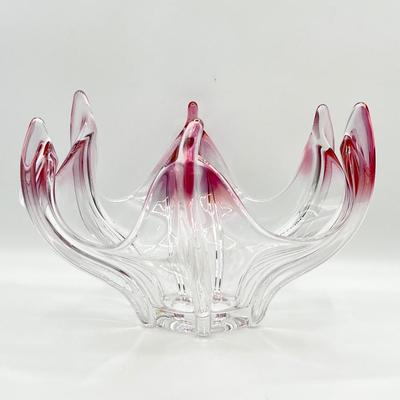 MURANO ~ Pink Art glass Decorative Bowl