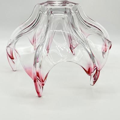MURANO ~ Pink Art glass Decorative Bowl