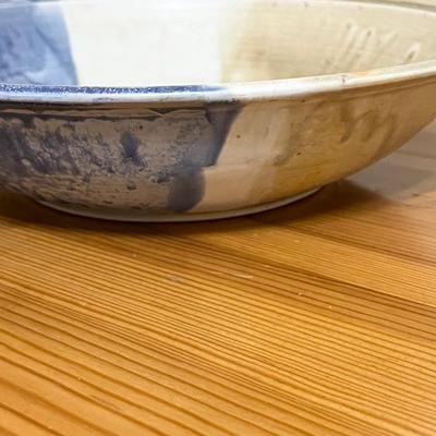 VERMONT STONEWARE ~ 14” Glazed Pottery Bowl