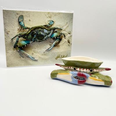 "Don't Be Crabby" ~ Pair (2) Of Crab Accessories / Decor