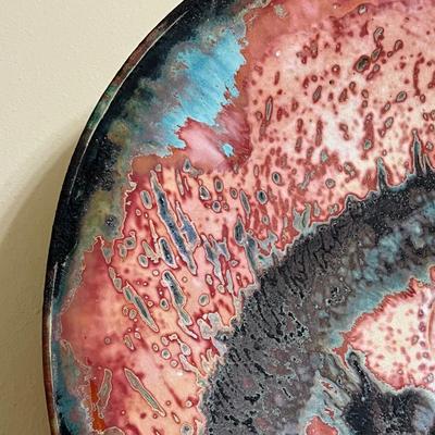 24” Wall Hanging Glazed Pottery Decor