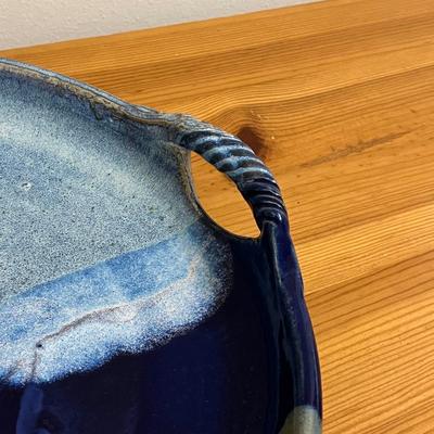 18” Round Glazed Pottery Tray