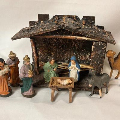 10 piece Vintage Nativity Set