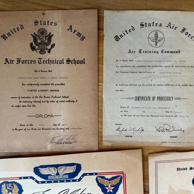 Various Military Certificates
