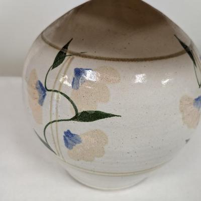 Pair Of Ceramic Floral Design Table Lamps