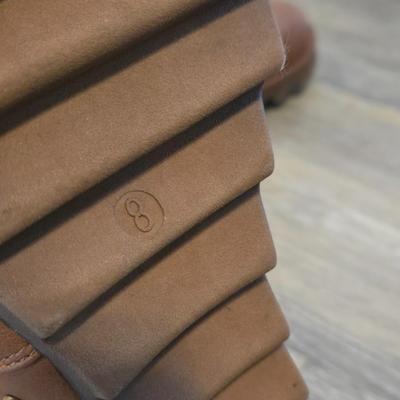 Brown Wedge Booties