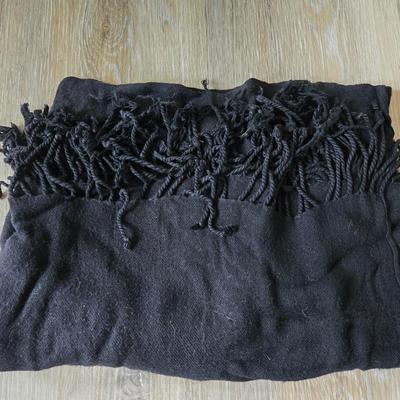 (2) Black Scarves - one is Pashmina