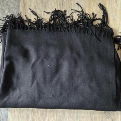 (2) Black Scarves - one is Pashmina