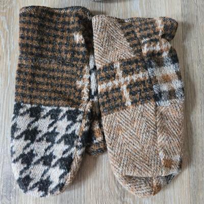 Plaid Mittens and Goretex Ear Muffs