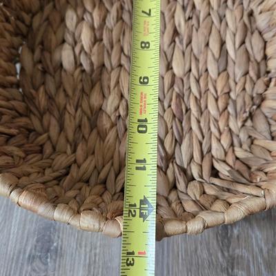 Wicker Basket with Wood Handles