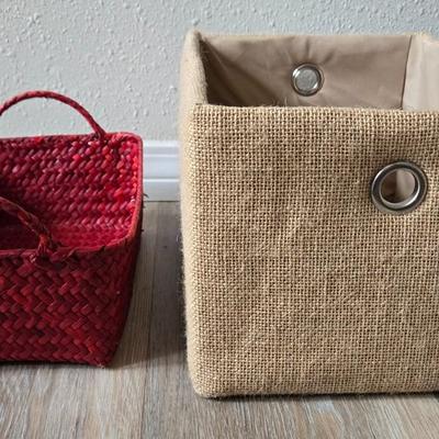 (2) Decorative Storage Baskets
