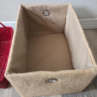 (2) Decorative Storage Baskets