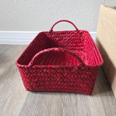 (2) Decorative Storage Baskets