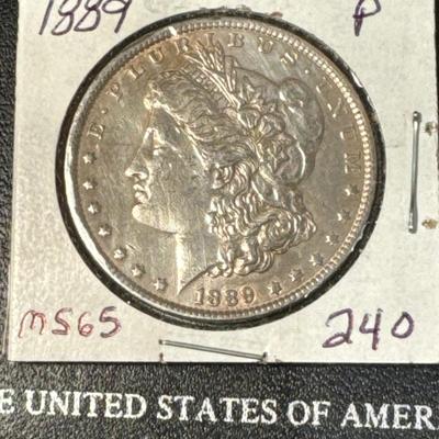1889 P MORGAN MS65