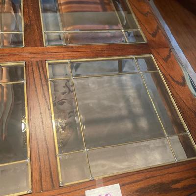 F8-Glass top table with six chairs