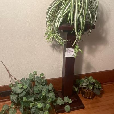 F9-fake plants and plant stand