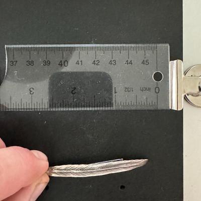 Sterling feather pin