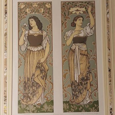 Art Nouveau - Superb antique lithography Print 1909 - Decorative models - Dekorative Vorbilder X.