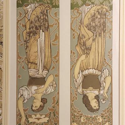 Art Nouveau - Superb antique lithography Print 1909 - Decorative models - Dekorative Vorbilder X.