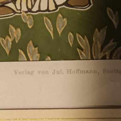 Art Nouveau - Superb antique lithography Print 1909 - Decorative models - Dekorative Vorbilder X.