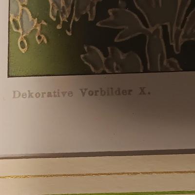 Art Nouveau - Superb antique lithography Print 1909 - Decorative models - Dekorative Vorbilder X.