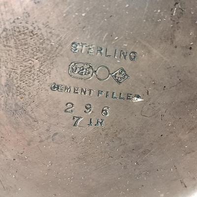 Sterling candle holder with stemware