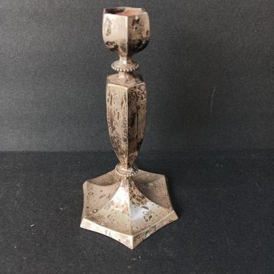 Sterling candle holder with stemware