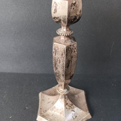Sterling candle holder with stemware